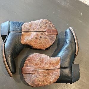 Dan Post Kids Black and Tan Boots